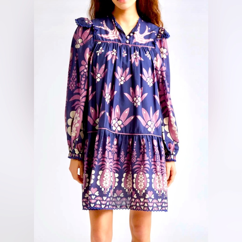 Farm Rio Anika Martina Long Sleeve Dress - NWT - Size XL